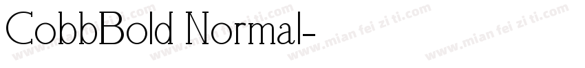 CobbBold Normal字体转换